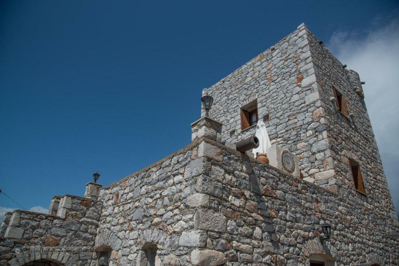 Charouda Stone Tower Apartment Pírgos Dhiroú Bagian luar foto